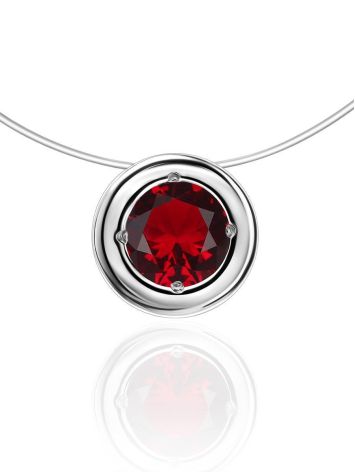 Red Crystal Invisible Necklace The Aurora, image 