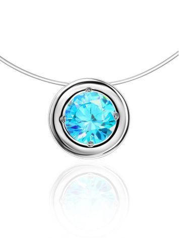 Invisible Necklace With Crystal Pendant The Aurora, image 
