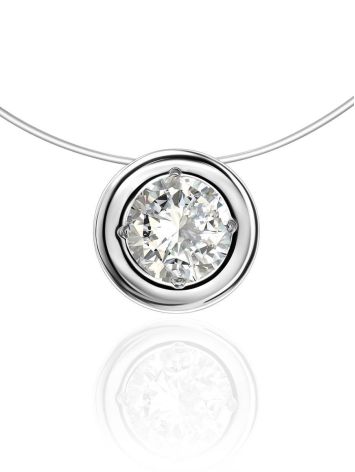 Round Pendant Invisible Necklace The Aurora, image 