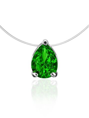 Green Crystal Invisible Necklace The Aurora, image 