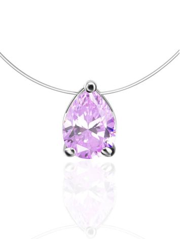 Invisible Necklace With Teardrop Pendant The Aurora, image 