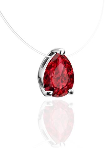 Invisible Necklace With Red Crystal The Aurora, image , picture 3