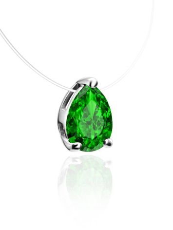 Green Crystal Invisible Necklace The Aurora, image , picture 3