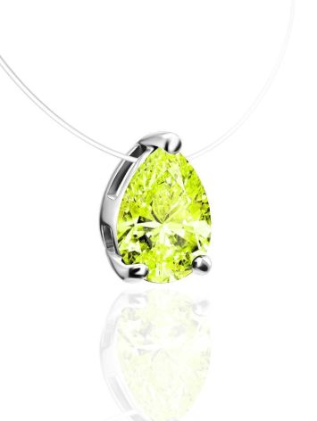 Invisible Chain Necklace With Teardrop Pendant The Aurora, image , picture 3