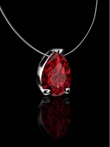 Invisible Necklace With Red Crystal The Aurora, image , picture 2