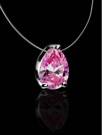 Pink Crystal Invisible Necklace The Aurora, image , picture 2