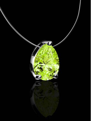 Invisible Chain Necklace With Teardrop Pendant The Aurora, image , picture 2