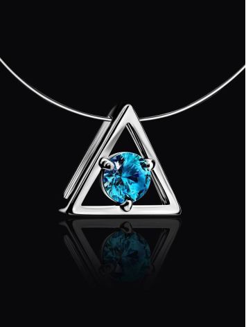 Invisible Necklace With Triangle Silver Pendant The Aurora, image , picture 2