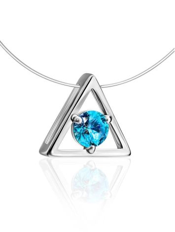 Invisible Necklace With Triangle Silver Pendant The Aurora, image , picture 3