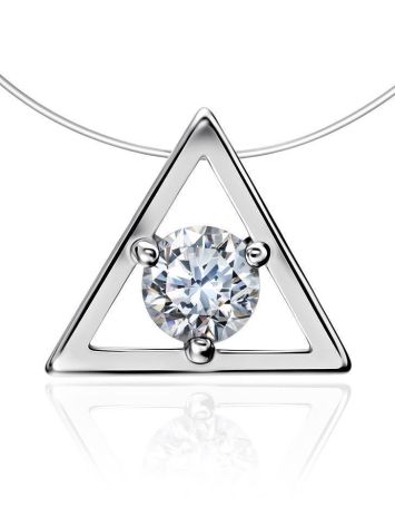 Invisible Necklace With Triangle Pendant The Aurora, image 