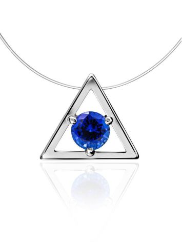 Triangle Pendant Invisible Chain Necklace The Aurora, image 