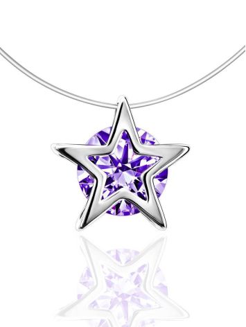 Invisible Necklace With Star Shaped Pendant The Aurora, image 