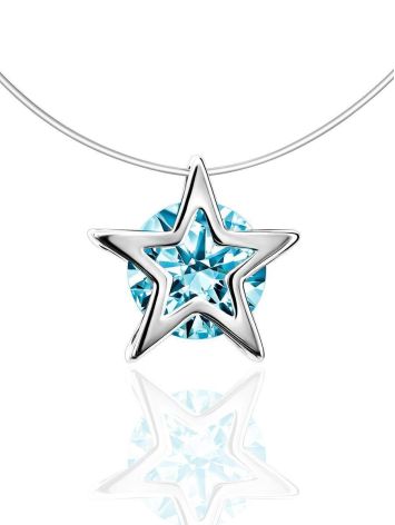 Invisible Necklace With Star Shaped Pendant The Aurora, image 