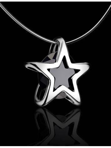 Invisible Necklace With Star Shaped Silver Pendant The Aurora, image , picture 2