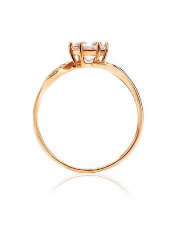 Channel Set Crystal Ring In Gold, Ring Size: 6.5 / 17, image , picture 3