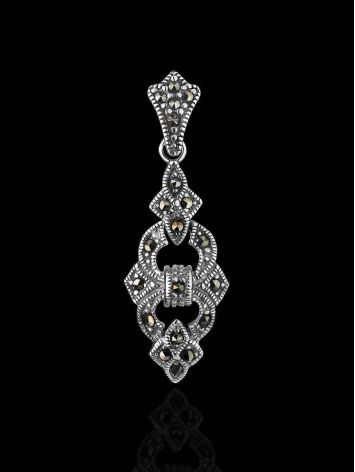 Sterling Silver Pendant With Bright Marcasites The Lace, image , picture 2
