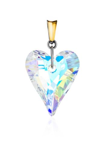 Crystal Heart Pendant In Gold Plated Silver The Fame, image 