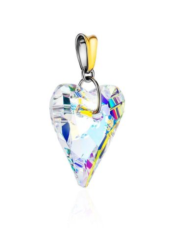 Crystal Heart Pendant In Gold Plated Silver The Fame, image , picture 3