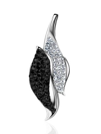 Silver Pendant With Black And White Crystals The Eclat, image 