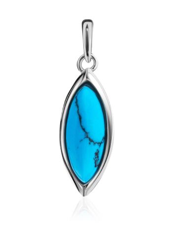 Sterling Silver Pendant With Reconstructed Turquoise The Amaranth, image 