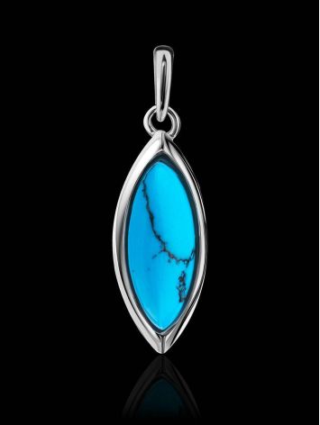 Sterling Silver Pendant With Reconstructed Turquoise The Amaranth, image , picture 2