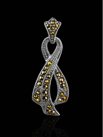 Twisted Silver Pendant With Marcasites The Lace, image , picture 2
