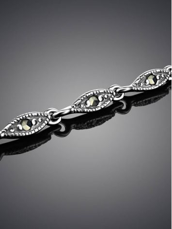 Silver Link Bracelet With Marcasites The Lace, image , picture 2
