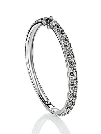 Silver Hinged Bracelet With Marcasites The Lace, image 