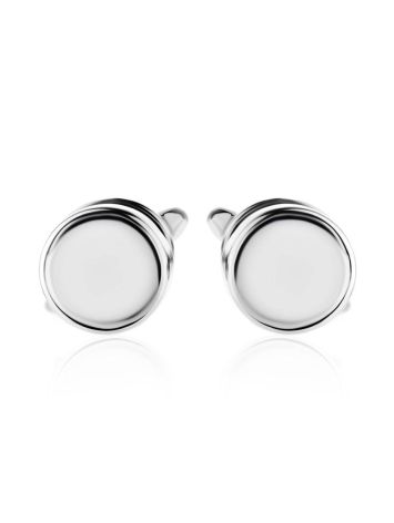 Round Sterling Silver Studs The Aurora, image , picture 3