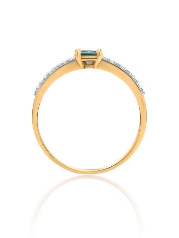 Classy Blue Sapphire And Diamond Ring In Gold The Mermaid, Ring Size: 8 / 18, image , picture 3