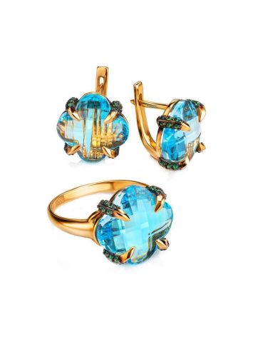 Topaz Cocktail Ring In Gold, Ring Size: 8 / 18, image , picture 4