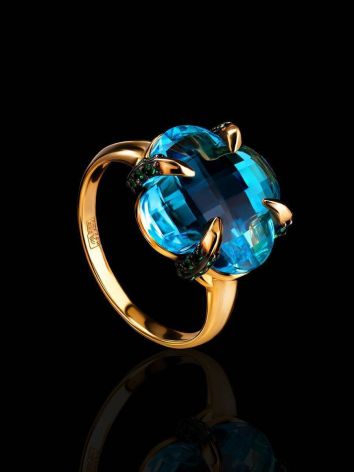 Topaz Cocktail Ring In Gold, Ring Size: 8 / 18, image , picture 2