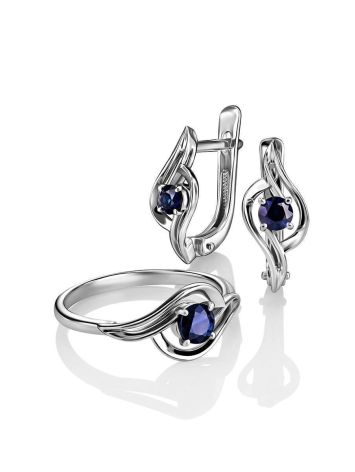 Refined Sapphire Earrings In White Gold The Mermaid, image , picture 4