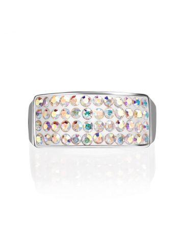 Chameleon Color Crystal Ring In Sterling Silver The Eclat, Ring Size: 9 / 19, image , picture 3