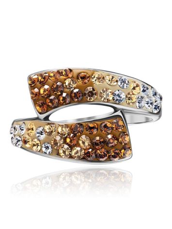 Silver Band Ring With Multicolor Crystals The Eclat, Ring Size: 7 / 17.5, image , picture 3