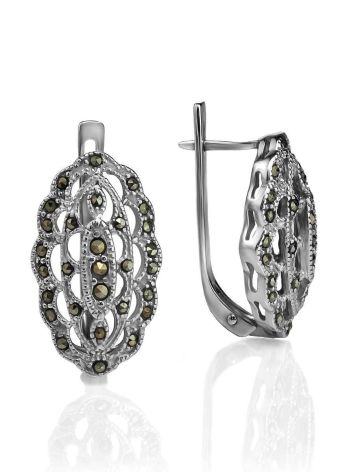 Sterling Silver Earrings With Marcasites The Lace, image 