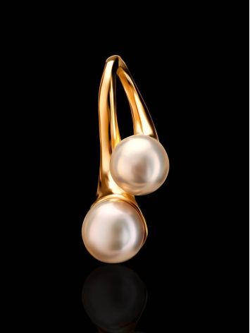 Twisted Gold-Plated Pendant With Creamrose Cultured Pearls The Serene, image , picture 2