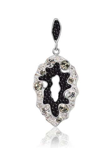 Sterling Silver Pendant With Black And White Crystals The Eclat, image 
