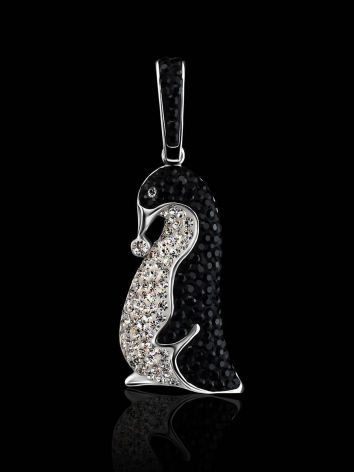 Crystal Penguin Pendant In Sterling Silver The Jungle, image , picture 2