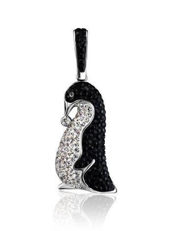 Crystal Penguin Pendant In Sterling Silver The Jungle, image 