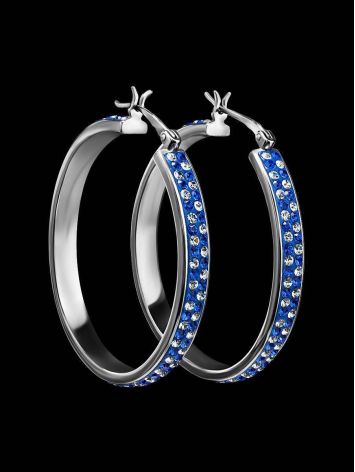 Bold Crystal Hoop Earrings In Sterling Silver The Eclat, image , picture 2