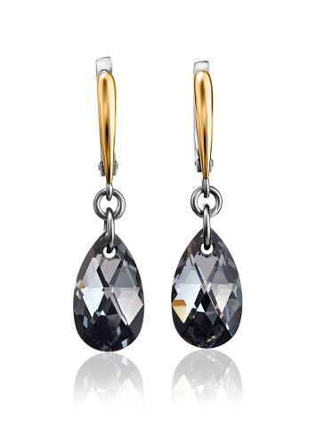 Crystal Dangles in Gold Plated Silver The Fame, image 