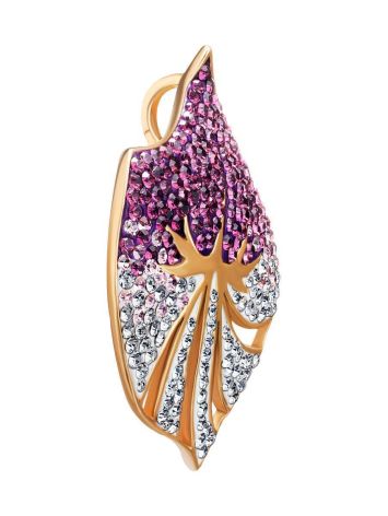 Flat Gold-Plated Pendant With Multicolor Crystals The Jungle, image , picture 3
