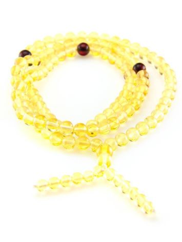 108 Lemon Amber Buddhist Prayer Beads, image , picture 2