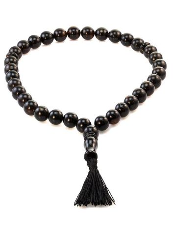33 Black Amber Islamic Prayer Beads With Tassel, image , picture 3