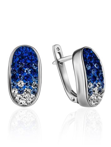 Blue And White Crystal Earrings The Eclat, image 