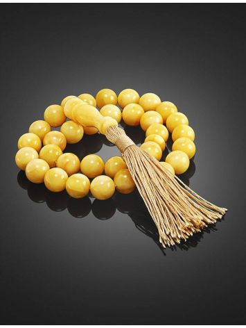 33 Honey Amber Muslim Prayer Beads With Tassel, image , picture 3
