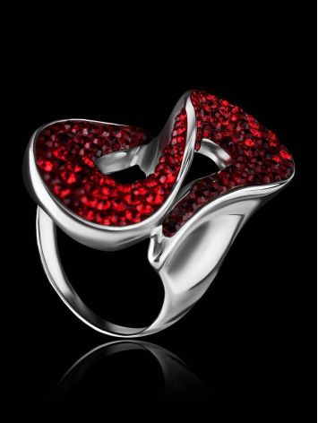 Red Crystal Cocktail Ring The Eclat, Ring Size: 8 / 18, image , picture 2