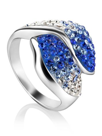 Bold Crystal Ring In Sterling Silver The Eclat, Ring Size: 8.5 / 18.5, image 