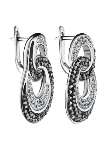 Crystal Encrusted Earrings In Sterling Silver The Eclat, image , picture 4